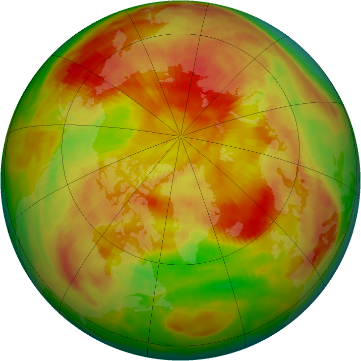 Arctic ozone map for 29 April 1979
